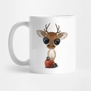 Cute Baby Deer Playing With Basketball Mug